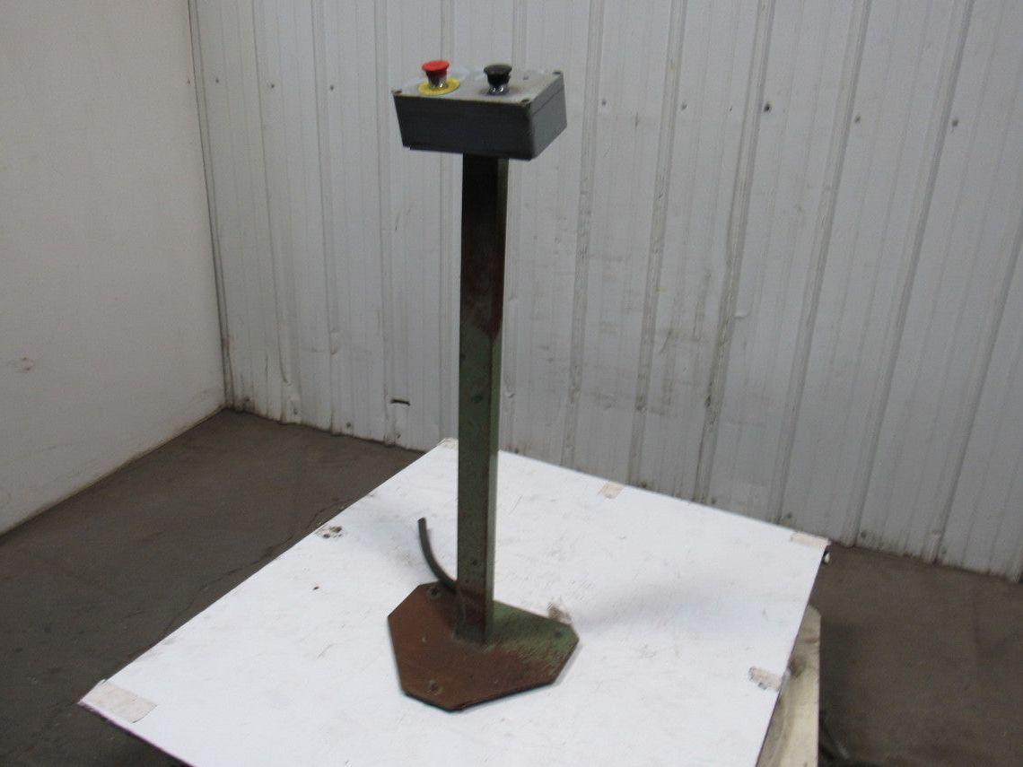 Straight Pedestal Column W/Base & 2 Button Box Electrical Enclosure