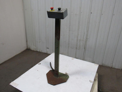 Straight Pedestal Column W/Base & 2 Button Box Electrical Enclosure