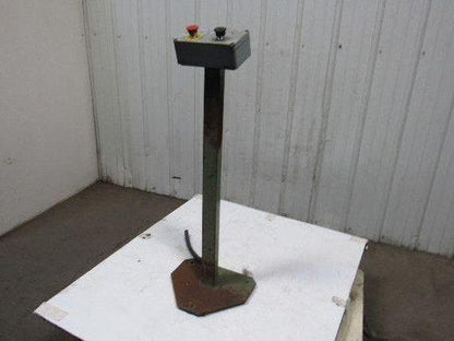 Straight Pedestal Column W/Base & 2 Button Box Electrical Enclosure