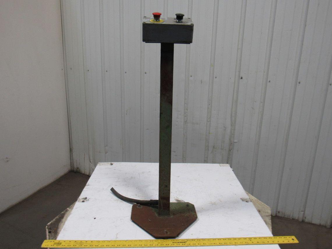 Straight Pedestal Column W/Base & 2 Button Box Electrical Enclosure