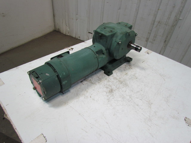 Reliance 140CM21B 1HP Electric Motor Gear Box Drive w/ Brake 50:1 Ratio 031395