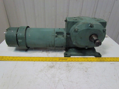 Reliance 140CM21B 1HP Electric Motor Gear Box Drive w/ Brake 50:1 Ratio 031395