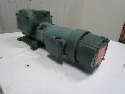 Reliance 140CM21B 1HP Electric Motor Gear Box Drive w/ Brake 50:1 Ratio 031395