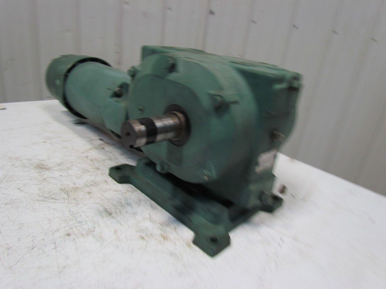 Reliance 140CM21B 1HP Electric Motor Gear Box Drive w/ Brake 50:1 Ratio 031395