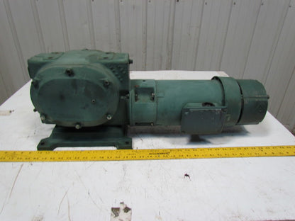 Reliance 140CM21B 1HP Electric Motor Gear Box Drive w/ Brake 50:1 Ratio 031395