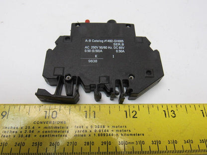 Allen Bradley 1492-GH005 0.5 A Circuit Breaker 250V 50/60Hz DC 65V Lot Of 6