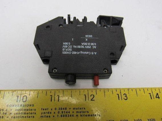 Allen Bradley 1492-GH005 0.5 A Circuit Breaker 250V 50/60Hz DC 65V Lot Of 6