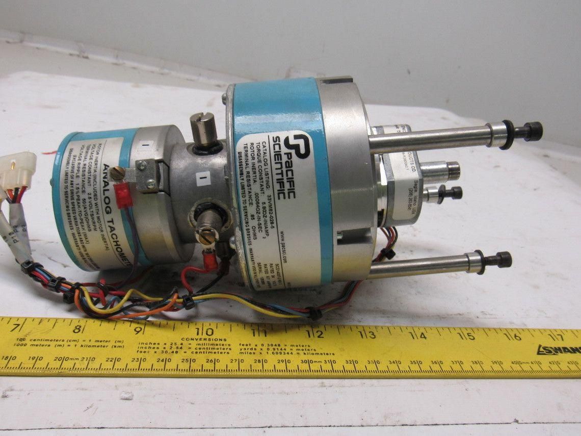 Pacific Scientific 33VM62-028-5 24V Low Inertia PMDC Servomotor W/ Tach Encoder
