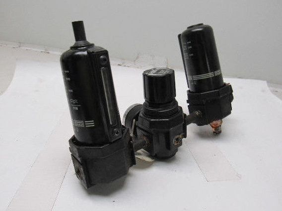ARO 200 PSI 13.8 Bar Steel Bowl Airline Filter Regulator Lubricator FRL
