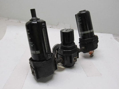 ARO 200 PSI 13.8 Bar Steel Bowl Airline Filter Regulator Lubricator FRL