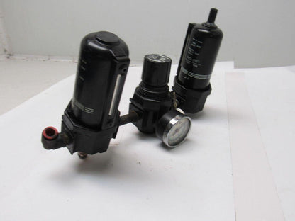 ARO 200 PSI 13.8 Bar Steel Bowl Airline Filter Regulator Lubricator FRL