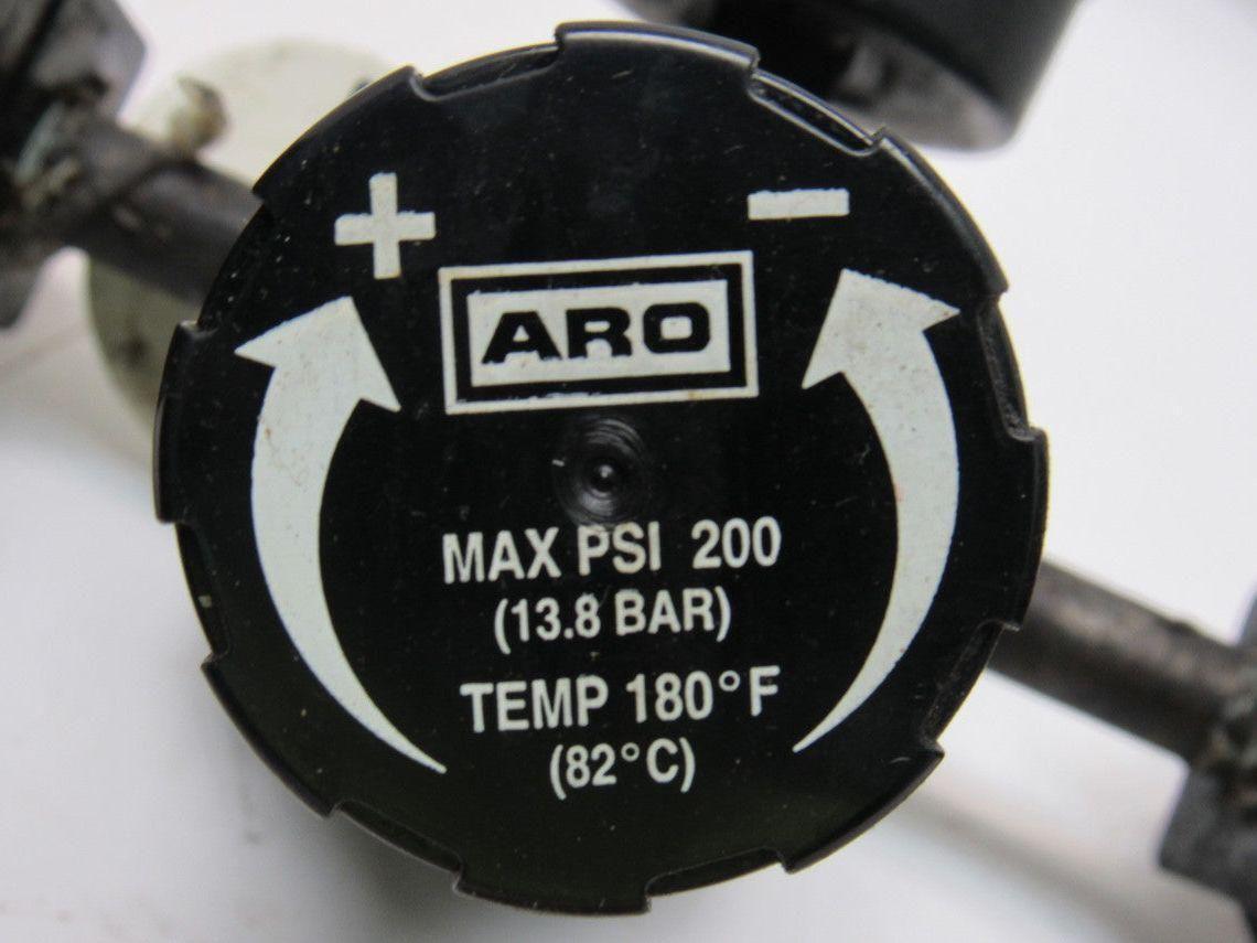 ARO 200 PSI 13.8 Bar Steel Bowl Airline Filter Regulator Lubricator FRL
