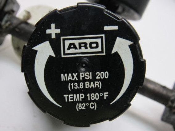 ARO 200 PSI 13.8 Bar Steel Bowl Airline Filter Regulator Lubricator FRL