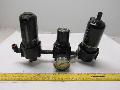 ARO 200 PSI 13.8 Bar Steel Bowl Airline Filter Regulator Lubricator FRL