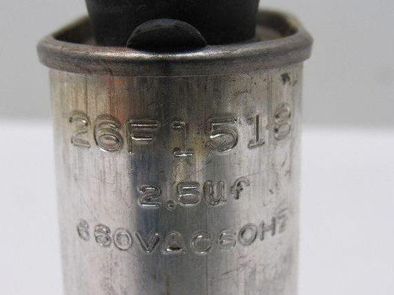 General Electric 26F1518 660VAC 2.5uF Capacitor