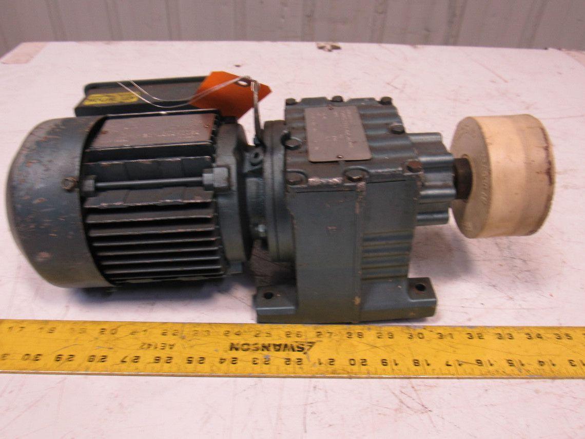 Sew R27DT71G4 61.30:1 Ratio 28RPM 1/3Hp 230/460V Inline Gear Motor