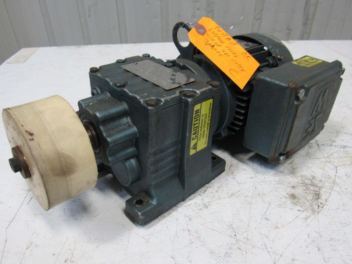 Sew R27DT71G4 61.30:1 Ratio 28RPM 1/3Hp 230/460V Inline Gear Motor