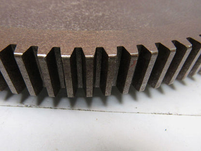 9" OD 114 T 28mm Smooth Bore Spur Gear 1/4" Pitch With Dog Clutch See Info