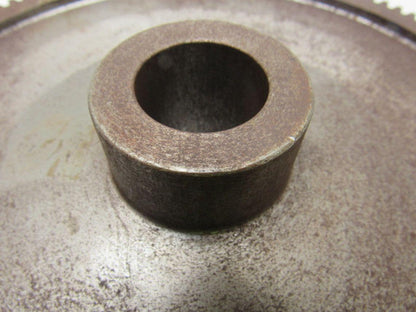 9" OD 114 T 28mm Smooth Bore Spur Gear 1/4" Pitch With Dog Clutch See Info