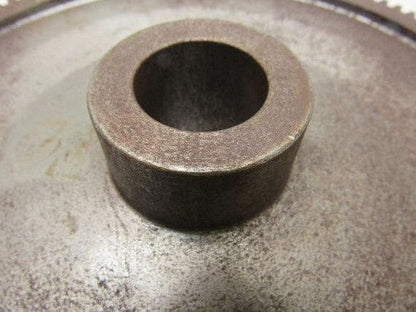 9" OD 114 T 28mm Smooth Bore Spur Gear 1/4" Pitch With Dog Clutch See Info