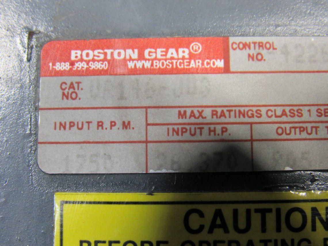 Boston Gear VR146 JV3 1:1 Ratio 1750RPM Input 25Hp Max Right Angle Gearbox