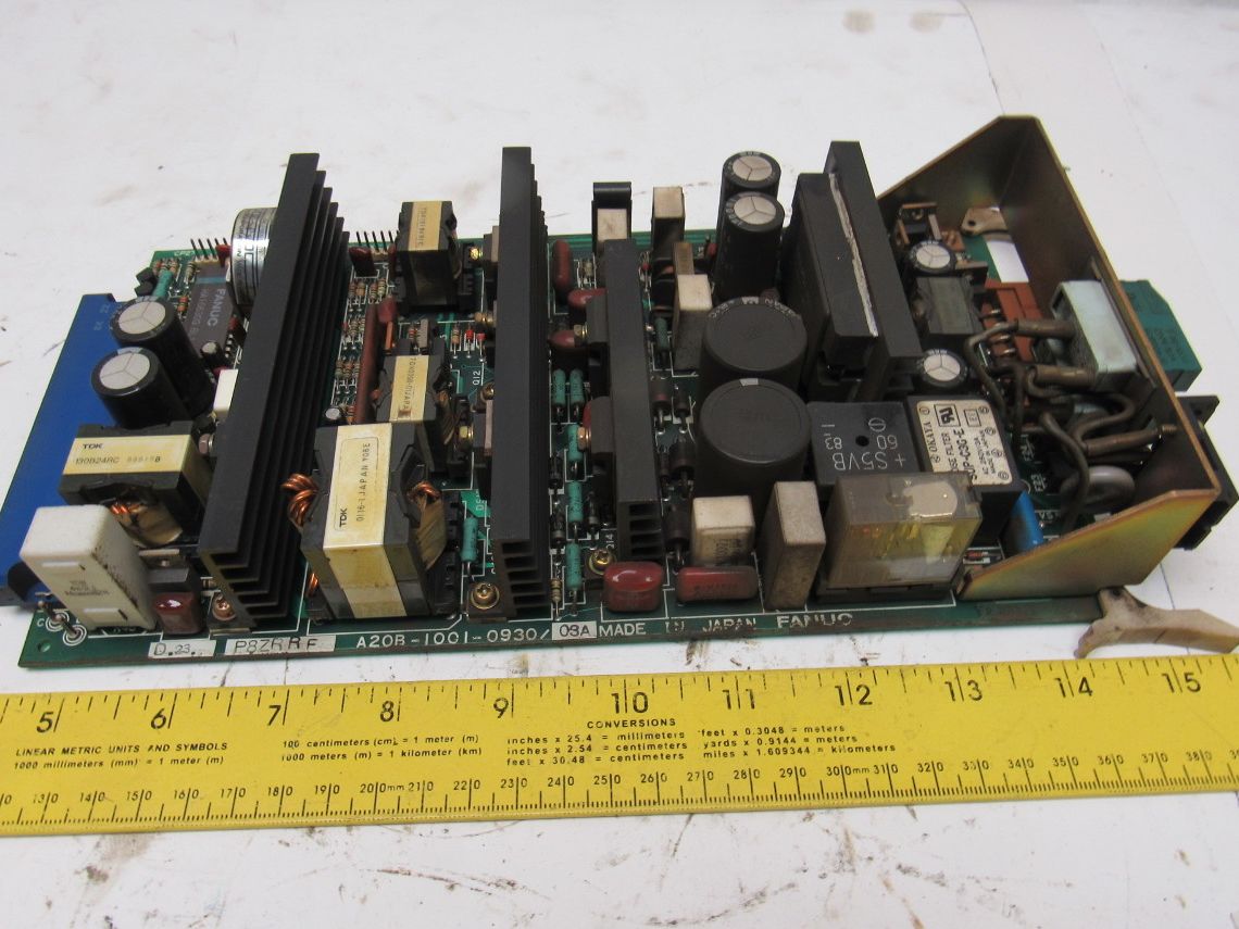 Fanuc A20B-1001-0930 Power Supply Unit Circuit Board CPU CRT CNC