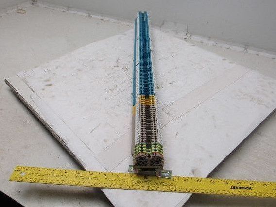 Weidmuller WDU 4 Feed Thru Terminal Contact Block Assembly 100+ DIN Rail Mounted