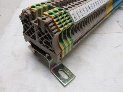 Weidmuller WDU 4 Feed Thru Terminal Contact Block Assembly 100+ DIN Rail Mounted