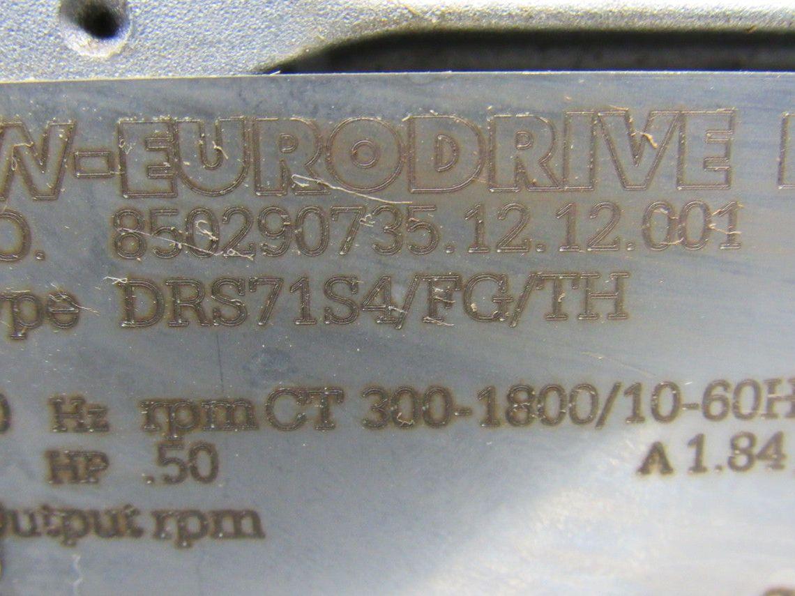 Sew Eurodrive DRS71S4/FG/TH 23:1 Ratio .50Hp 230/460V Dual Output Gear Motor