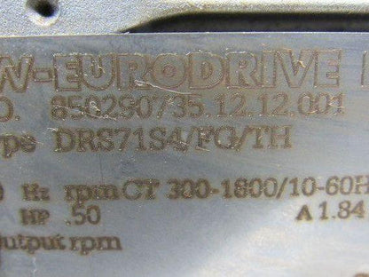 Sew Eurodrive DRS71S4/FG/TH 23:1 Ratio .50Hp 230/460V Dual Output Gear Motor