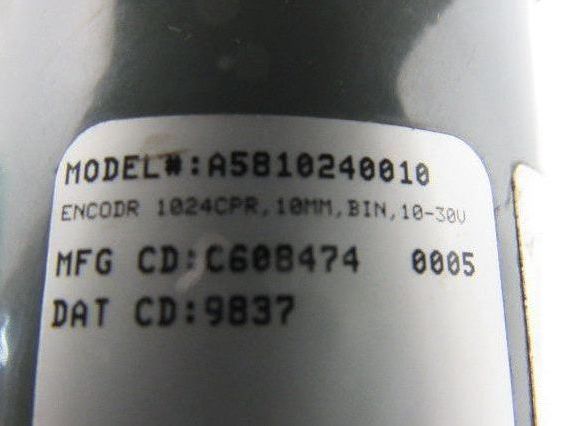 Danaher A5810240010 10-30VDC Optical Rotary Encoder