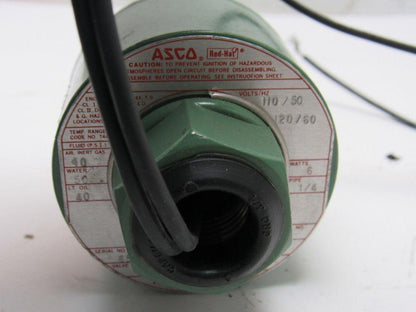 ASCO 8262C54 110V 50/60Hz WOG 40-50PSI 1/4" NPT Solenoid Valve