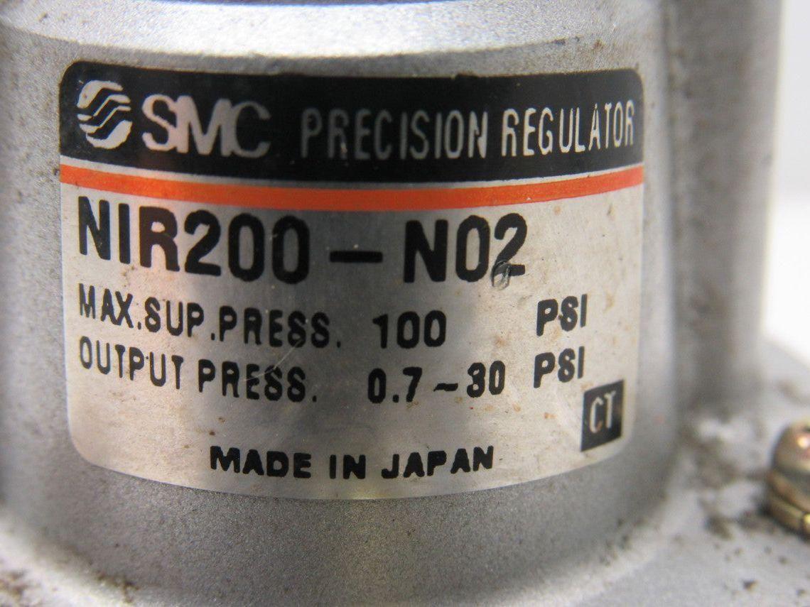 SMC NIR200-N02 100PSI Air Pressure Regulator 1/4" NPT
