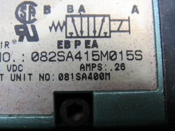 Numatics 082SA415M015S 4/2 Position 4 Valve Manifold Bank 24 VDC Assembly