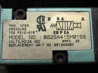 Numatics 082SA415M015S 4/2 Position 4 Valve Manifold Bank 24 VDC Assembly