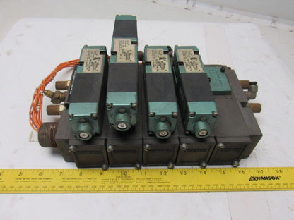 Numatics 082SA415M015S 4/2 Position 4 Valve Manifold Bank 24 VDC Assembly