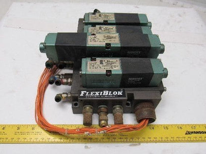 Numatics 082SA415M015S 4/2 Position 4 Valve Manifold Bank 24 VDC Assembly