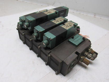 Numatics 082SA415M015S 4/2 Position 4 Valve Manifold Bank 24 VDC Assembly