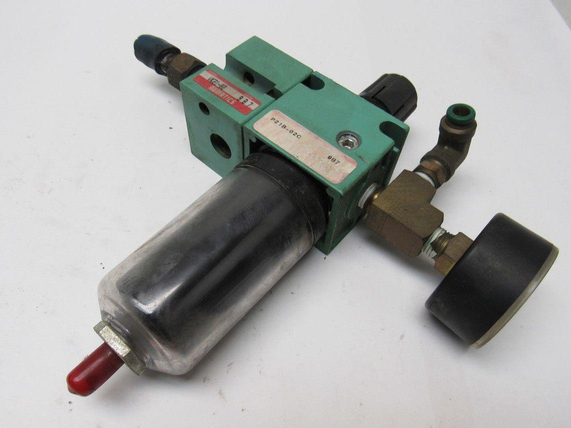 Numatics VK21-02 P21B-02C Airline Filter Regulator With Shut Off