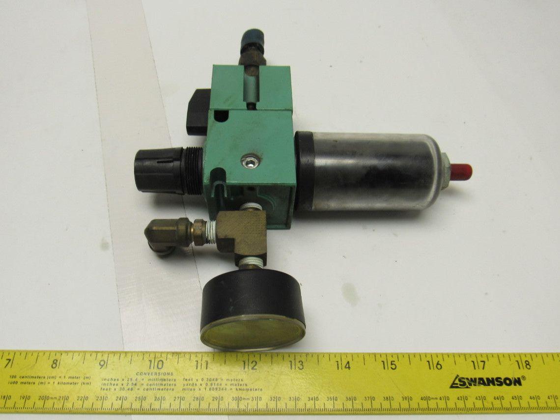 Numatics VK21-02 P21B-02C Airline Filter Regulator With Shut Off