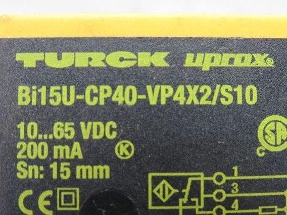 Turck Bi15U-CP40-VP4X2/S10 10...65VDC Inductive Sensor Proximity Switch