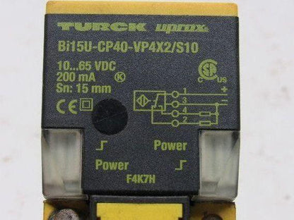 Turck Bi15U-CP40-VP4X2/S10 10...65VDC Inductive Sensor Proximity Switch