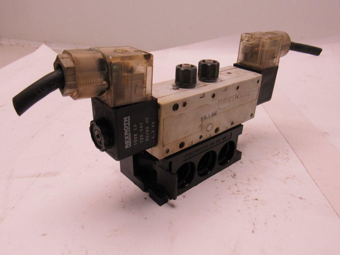 Rexroth R432016670 5/3 Position Closed Center Solenoid Operated Valve 120V Coil