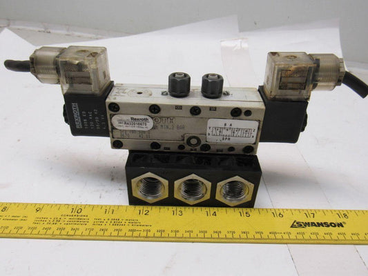 Rexroth R432016670 5/3 Position Closed Center Solenoid Operated Valve 120V Coil