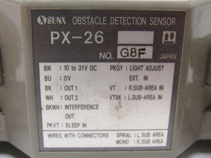 Sunx PX-26 Obstacle Detection Sensor 10-31V DC