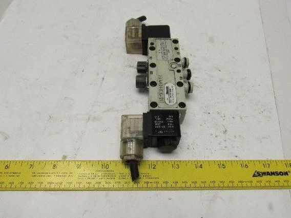 Rexroth R432016668 5/3 Position Exhaust Center Solenoid Valve 110V Coil
