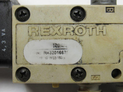 Rexroth R432016670 5/3 Way Closed Center Double Solenoid Air Valve 120V Coil