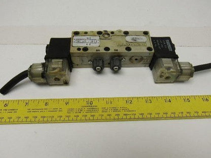 Rexroth R432016670 5/3 Way Closed Center Double Solenoid Air Valve 120V Coil