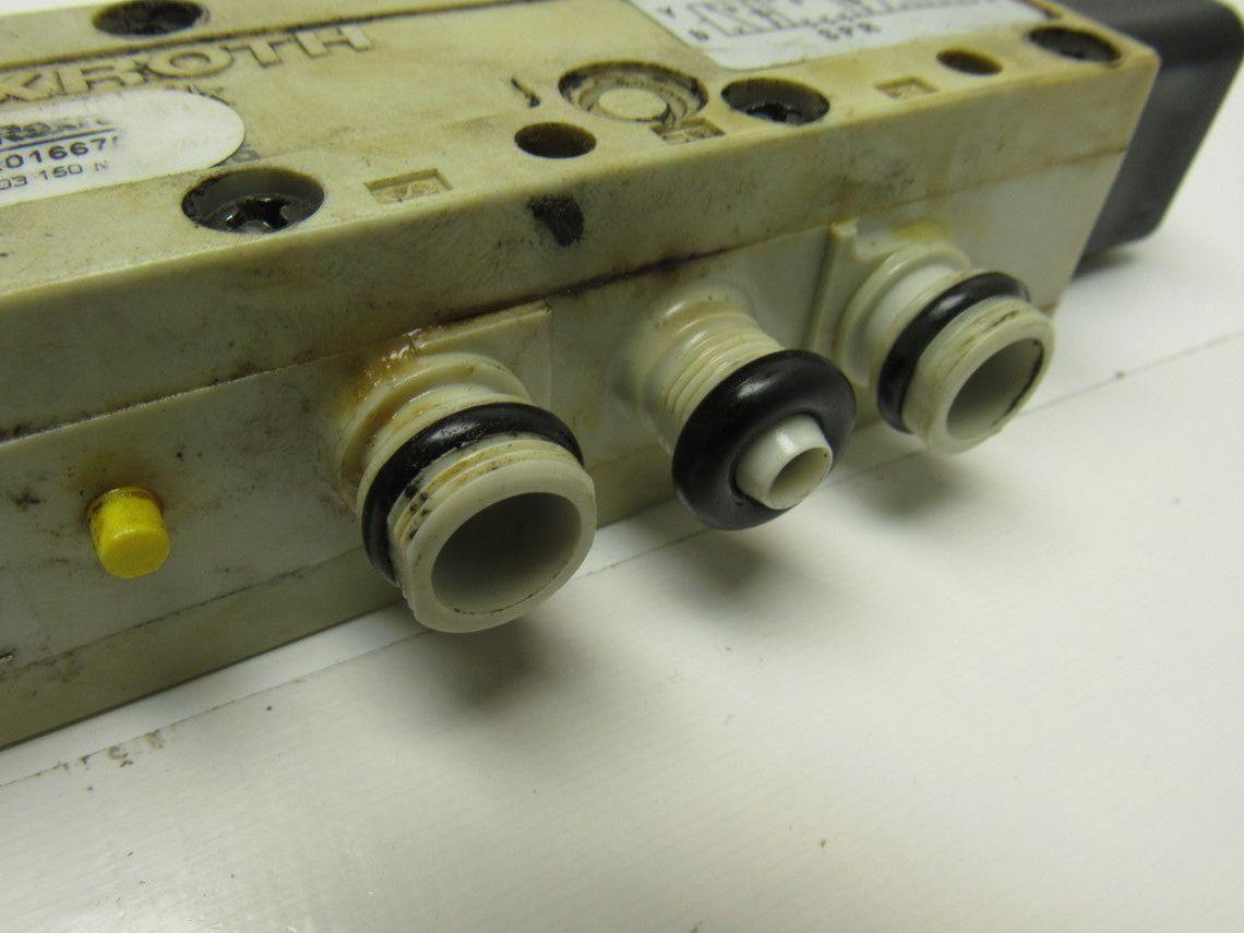 Rexroth R432016670 5/3 Way Closed Center Double Solenoid Air Valve 120V Coil