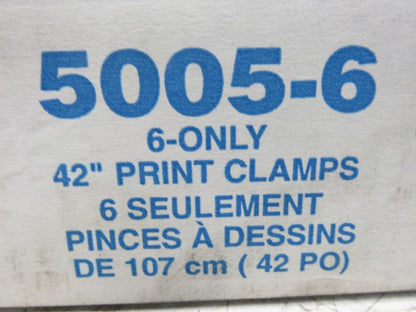 Safco 5005-6 42" Sheet File Print Map Hanging Frame Clamp Lot Of 6